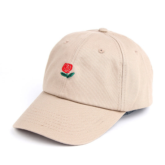 Rose Embroidered Hat Sunscreen Korean Casual Sun Hat
